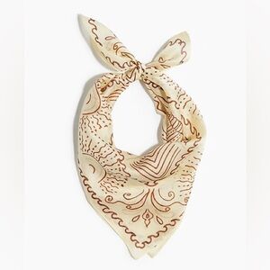 NWT H&M Light Yellow/Brown Patterned Seashell Scarf